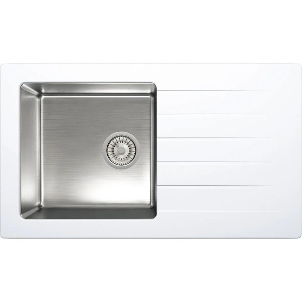 Мойка кухонная Tolero Twist TTS-860 № 923 белая