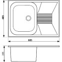Мойка кухонная Whinstone Рона 1B 1D бежевый