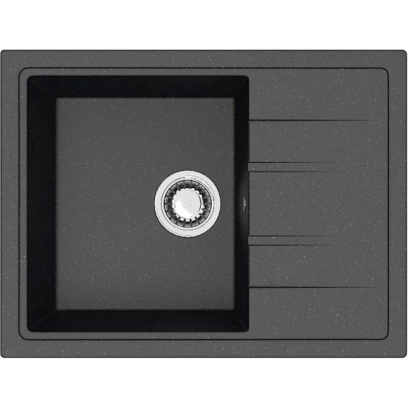 Мойка кухонная ZETT lab. T150Q004 черная