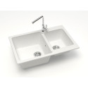 Мойка кухонная ZETT lab. T191Q001 белый лед
