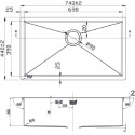 Мойка кухонная Zorg Light ZL R 740440 GRAFIT