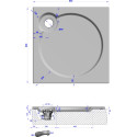 Поддон для душа GuteWetter Deluxe 80x80x2 Q черный
