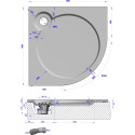 Поддон для душа GuteWetter Deluxe 90x90x2 R черный