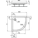 Поддон для душа Ideal Standard Hotline 90x90 сегментный с сифоном