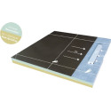 Поддон для душа Pestan Confluo Board 40007822SS 120x120, под плитку со встроенным лотком, решетка хром матовый
