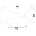 Поддон для душа RGW Stone Tray ST-178G 80х170 с сифоном