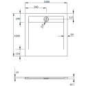 Поддон для душа Radaway Teos C 100x100, antracite