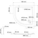 Поддон для душа Wasserkraft Isen 26T01 90x90 см