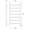 Полотенцесушитель электрический Domoterm Калипсо П7 50x70, античная бронза, R