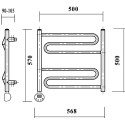 Полотенцесушитель электрический Domoterm Офелия П6 50x50, хром, L