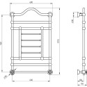 Полотенцесушитель электрический Migliore Edward ML.EDW-EL.510.BR 107x68 см, L, бронза