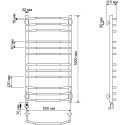 Полотенцесушитель электрический Secado Агата 2 50х100 (32/18) L