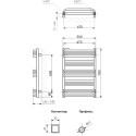 Полотенцесушитель электрический Terma Pola 50x78, белый матовый
