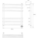 Полотенцесушитель электрический Двин F primo electro 60/50 1"-3/4"-1/2" хром