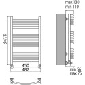 Полотенцесушитель водяной Terminus Классик П16 450*778