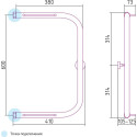 Полотенцесушитель водяной Сунержа П-образный 60x40 с 2 полками