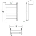 Полотенцесушитель водяной Тругор Браво НП 1 П ЛЦ4 80x60, с полкой