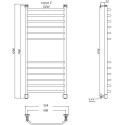 Полотенцесушитель водяной Тругор Браво НП 2 ЛЦ4 120x50