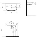 Раковина Bien Vokha MDLS07001FD1B7000 70 см, черная матовая