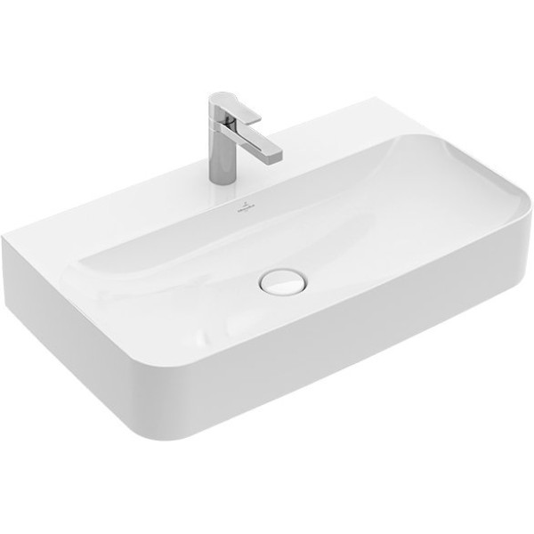 Раковина Villeroy & Boch Finion 41688LR1 alpin, ceramicplus, без перелива