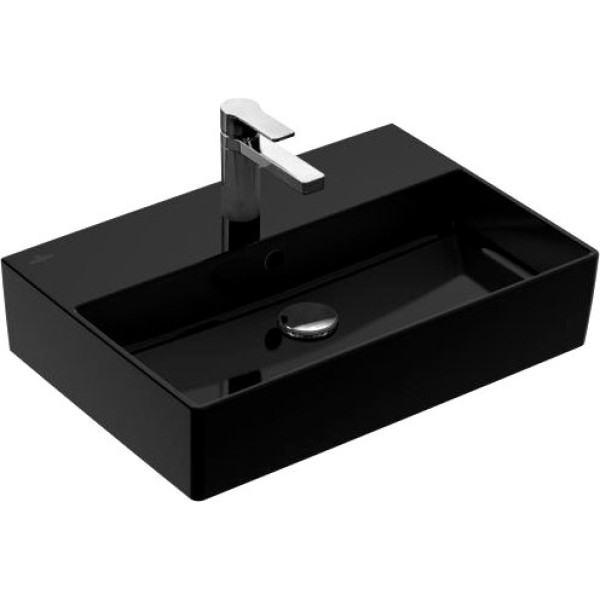 Раковина Villeroy & Boch Memento 4A226GS0 glossy black, ceramicplus, с переливом