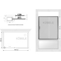 Шторка на ванну Kubele DE019P2U-CLN-MT 150х70 см, профиль матовый хром