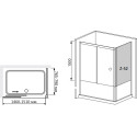 Шторка на ванну RGW Screens SC-82 (1460-1510)х800х1500 профиль хром, стекло шиншилла