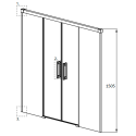 Шторка на ванну Radaway Idea Black PN DWD 160