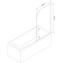 Шторка на ванну Royal Bath RBBV814-СН 80х140