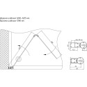 Шторка на ванну Vegas Glass E2V 120 05 02 L профиль бронза, стекло шиншилла