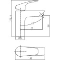 Смеситель Aquanet Static AF330-10B для раковины, чёрный матовый