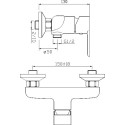 Смеситель Argo Olimp 35-06P для душа, белый