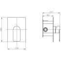 Смеситель BelBagno Nova NOV DASM IN С ВНУТРЕННЕЙ ЧАСТЬЮ, для душа