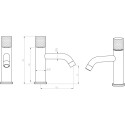Смеситель Boheme Stick 121-BCR.2 для раковины, black touch chrome