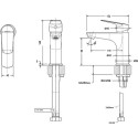 Смеситель Bravat Rhein F1429564BW-9-ENG для раковины, матовый черный