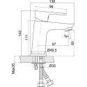 Смеситель Cersanit Cersania 63030 для раковины, хром