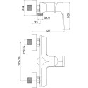Смеситель Cersanit Wisla 63057 для душа, хром