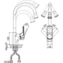 Смеситель D&K Freie DA1432901 для кухонной мойки