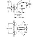Смеситель Grohe BauFlow 23601000 для ванны с душем