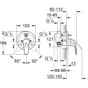 Смеситель Grohe Euroeco 32747000 С ВНУТРЕННЕЙ ЧАСТЬЮ