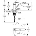 Смеситель Grohe Eurosmart 30260003 для кухонной мойки
