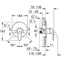 Смеситель Grohe Eurosmart 33556002 С ВНУТРЕННЕЙ ЧАСТЬЮ, для душа