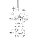 Смеситель Grohe Eurosmart Cosmopolitan 32832000 для ванны с душем