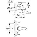Смеситель Grohe Feel 32269000 для ванны с душем