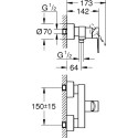 Смеситель Grohe Lineare New 33865AL1 для душа, темный графит