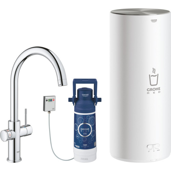 Смеситель Grohe Red II Duo 30079001 для кухонной мойки, с водонагревателем