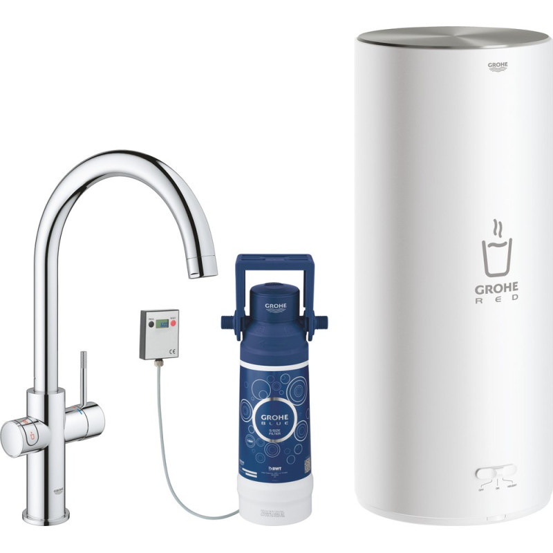 Смеситель Grohe Red II Duo 30079001 для кухонной мойки, с водонагревателем