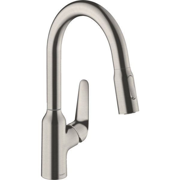 Смеситель Hansgrohe Focus M42 71801800 для кухонной мойки, сталь