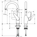Смеситель Hansgrohe Focus M42 71802000 для кухонной мойки, хром