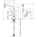 Смеситель Hansgrohe Metris 14822800 для кухонной мойки